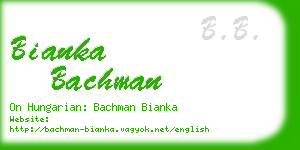 bianka bachman business card